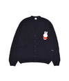 Pop & Miffy Applique Knitted Cardigan Black