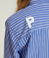 Pop Logo Striped Shirt Blue