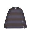 Pop Striped Logo Longsleeve T-Shirt Charcoal/Delicioso