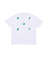 Pop Logo T-Shirt White/Peacock Green