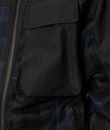 Pop Big Pocket Hooded Jacket Black/Navy Check