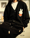 Pop & Miffy Applique Knitted Cardigan Black