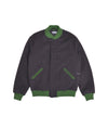 Pop Varsity Jacket Charcoal/Foliage