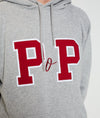 Pop College P Hooded Sweat Heather Grey