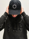 Pop Japan Exclusive O Sixpanel Hat Washed Black