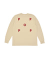 Pop Logo Longsleeve T-Shirt White Pepper/Rio Red