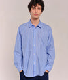 Pop Striped Logo Shirt Blue