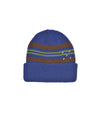 Pop Striped Beanie Blue