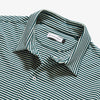 Pop & Gleneagles Mini Striped Italo Shirt Dark Green/White Pepper