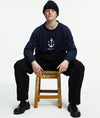 Pop Captain Knitted Crewneck Navy