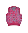 Pop Paisley Knitted Vest Raspberry