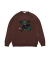 Pop Smoking Dragon Knitted Crewneck Rain Drum