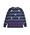 Pop Striped Longsleeve T-Shirt Navy